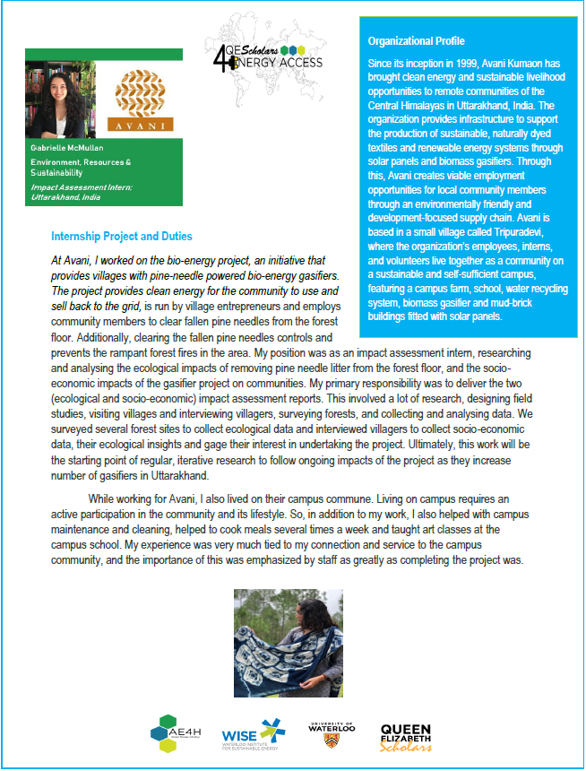 Gabrielle McMullan Report Screenshot 